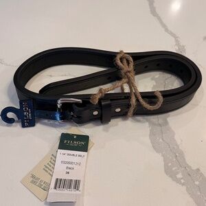 Men's Filson Black Double 1.25" Belt Size 36